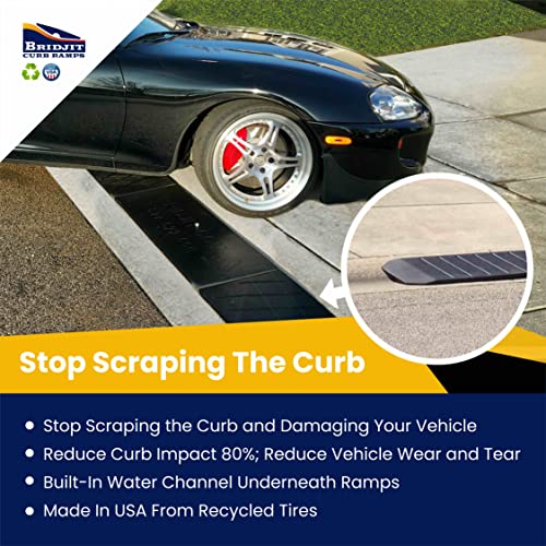 3-Piece Expandable Rubber Curb Ramps for Driveway