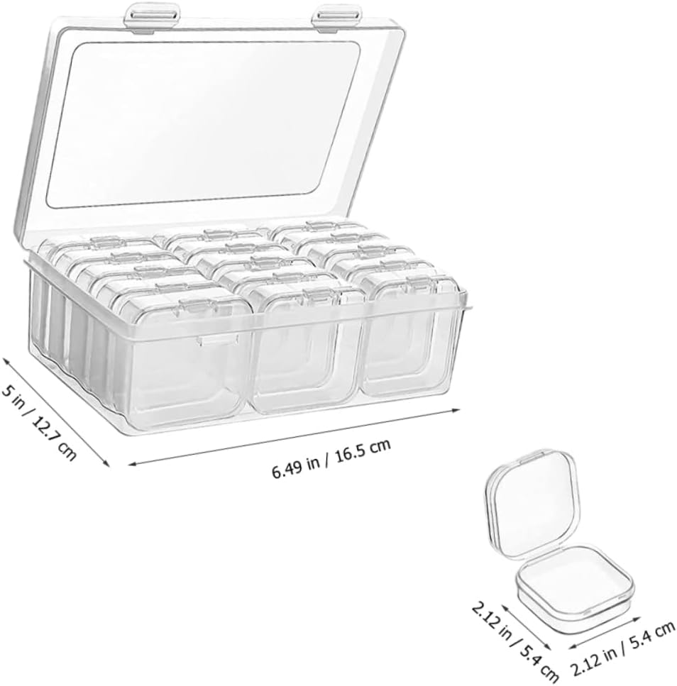 Plastic Jewelry Storage Box for Women Dividing Ring Storage Case Nail Arts Organizers and Bead Organizer Box Small Bead Charms for Jewelry Making