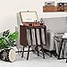 LELELINKY Record Player Stand, Walnut Vinyl Record Storage Table with 4 Cabinet Up to 100 Albums,Mid-Century Modern Turntable Stand with Wood Legs,Vinyl Holder Display Shelf for Bedroom Living Room
