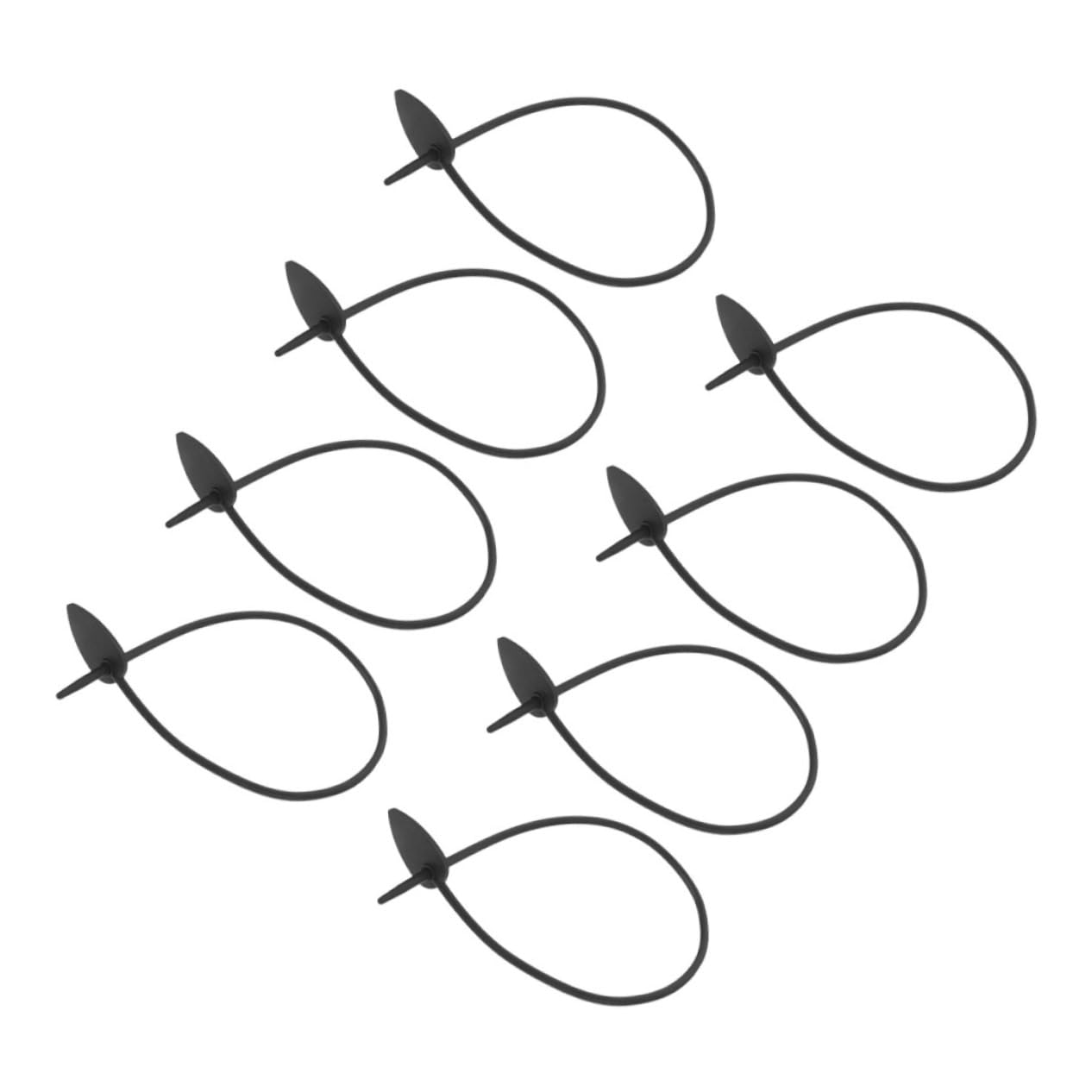 Toddmomy 5 Ensembles Attaches Silicone Réutilisables pour Plantes Lot de Liens Décoratifs Forme pour Et Jardin Noir 8 Pièces * 5
