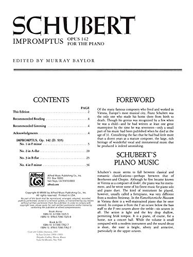 Schubert -- Impromptus, Op. 142 (Alfred Masterwork Edition) #TOP2