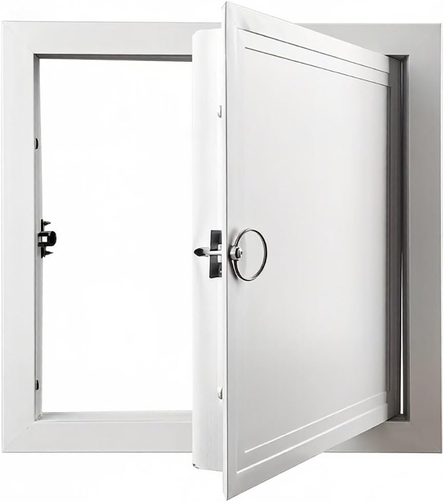 Recessed Metal Access Panels 6 16 26 36 40 Inch, Fire Rated Attic Access Door/Wall Hatch Cover Plate, Drywall Inspection Panel for Ceilings, Electrical, Plumbing(20x20cm/8x8in)