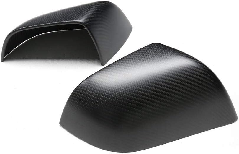 Model 3 Dry Carbon Fiber Side Mirror Covers fits for Tesla Model 3 Sedan 2017-2024 Add-on Exterior Review Mirror Caps Accessories(Matt Black)