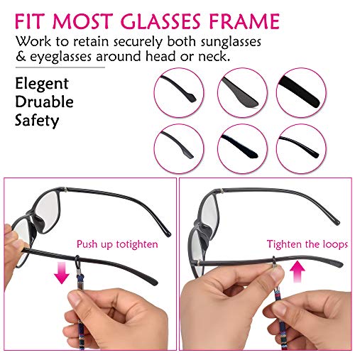 10 Pcs Glasses Strap, Sunglass Eyewear Straps, Colorful Sunglasses Eyeglass Holder Lanyard Cord, Premium Eyewear Chain Cord, Fashion Sunglass Lanyards For Women, Mothers, Girls (Multicolor) #TOP2