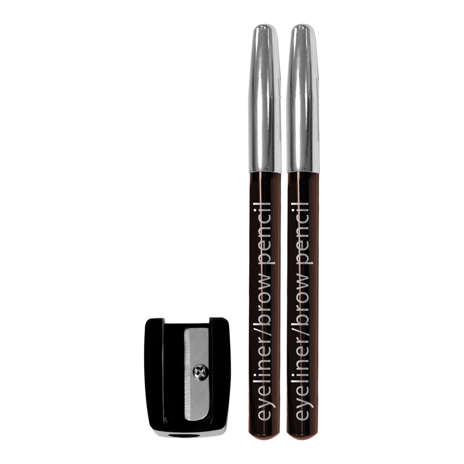 L.A. COLORS 2PC Pencil W/Sharpener, Dark Brown (Carded) CBPN223N
