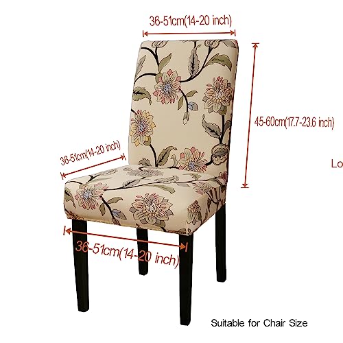 Yeession Set Of 2 Stretch Removable Washable Short Dining Chair Covers, Dining Room Chair Protector Seat Slipcover For Hotel,Banquet,Wedding,Party (Style 20) #TOP1
