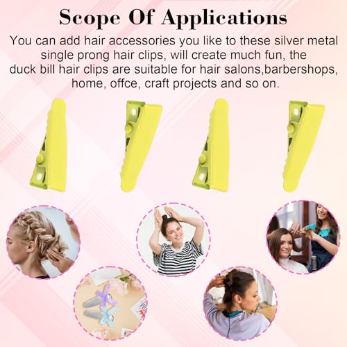 Classicseali 25mm Metall Krokodilklemme, 100 Stück Krokodilklemmen Klein, Alligator Clip Klein für Bastelarbeiten, Haaraccessoires, Zähne, Schleifen, Kunstbedarf