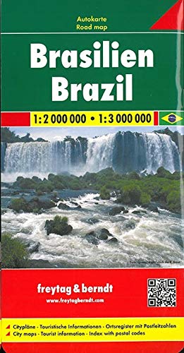 Brasilien, Autokarte 1:2.000.000 - 1:3.000.000, freytag & berndt Auto + Freizeitkarten Brasilien, Autokarte 1:2.000.000 - 1:3.000.000, freytag & berndt Auto + Freizeitkarten