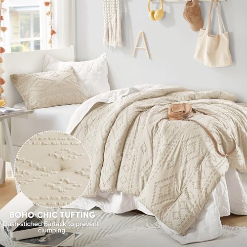 Comfort Spaces Gigi Tufted Comforter Set, Twin/Twin XL, 2 Piece, Beige - image 2