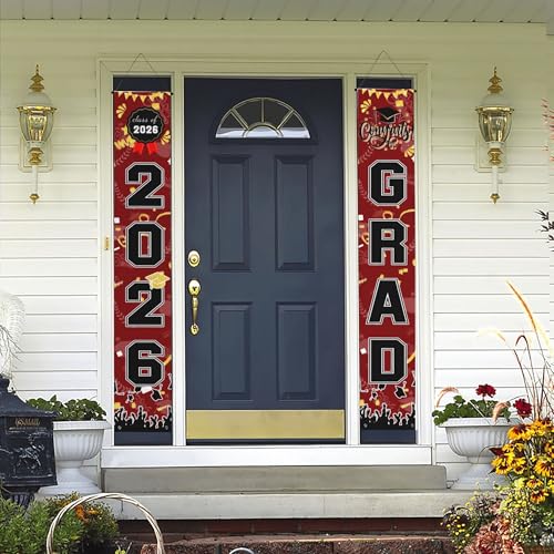 Image of Graduation Decorations 2026 Grad Porch Banner for Any Schools or Grades Graduation Banner Class of 2026 Party Decor