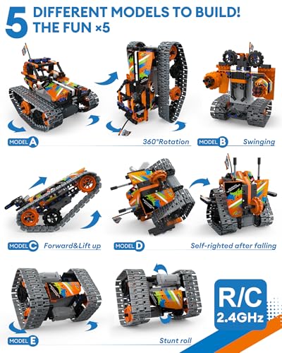 Opmind 5-in-1 STEM Remote Control Building Kit - 392PCS, Gift for Boys 8-12 - Image 3