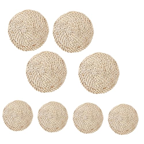 Set Table Paille Tressée Naturel UKCOCO pour Repas Conviviaux - 2