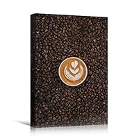 Canvas Wall Art Coffee Cup Coffee Drinks Farmhouse/Country Kitchen Multicolor Photography Urban - 12x18 inches