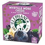 Elephant, Infusion Aromatisée, Goût Myrtille Mure Cassis & Vanille, Certifié Rainforest Alliance, Ingrédients d'Origine 100% Naturelle, 20 Sachets Pyramid