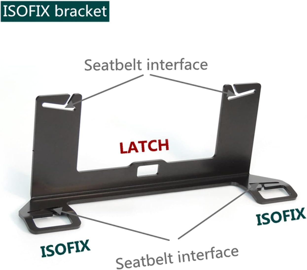 Shkalacar Car Child Seat Restraint Anchor Mounting Kit, Cars Seat Mount Bracket Universal Steel Latch for ISOFIX Belt Connector Seat Belt Bracket Latch