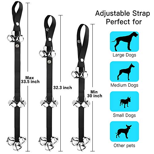 Larasun Dog Puppy Doorbells Potty Training Doorbell, Adjustable Length with 1 Dog Training Clicker for Dog House Toilet Training - Image 4