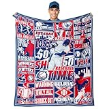 KLFELK Blanket for Los Angeles, Baseball Gifts for Men, Fans Coach Gifts Blue Team Color Sports Stuff 60'x50' Blanket Throws