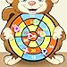 Milageto Toy Target Sticky Ball Board with Hook Creative Throw Class Activity Christmas Game, Monkey, Board 30x43cm
