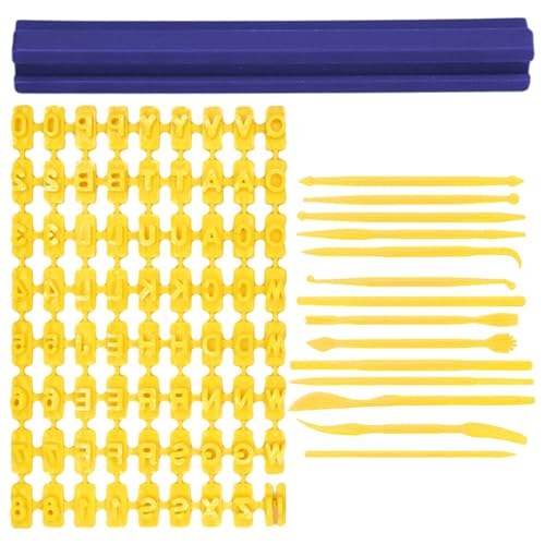 COACOM Lot de 72 tampons à biscuits alphanumériques avec 14 outils de décoration de gâteau, tampons à biscuits, tampons à biscuits, tampons alphabet fondant