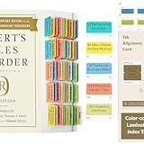 Harfesto Upgraded Book Tabs for Robert’s Rules of Order, Newly Revised 12th Edition, 90 Index Tabs in Total with Guide & Alignment Card - Laminated, Color-Coded (Book not Included)