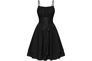 Black Fairy Dress: Renaissance Renaissance Chiffon Spaghetti Strap Corset