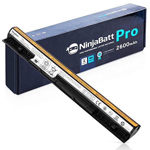 NinjaBatt Pro Batería para Lenovo L12M4E01 L12L4A02 L12L4E01 L12M4A02 L12S4A02 IdeaPad G400s G500s G505s G50 G50-45 G50-70 G50-80 Z50 Z70 Z710 S410p S510p - Samsung Celdas [4 Celdas/2600mAh/37Wh]