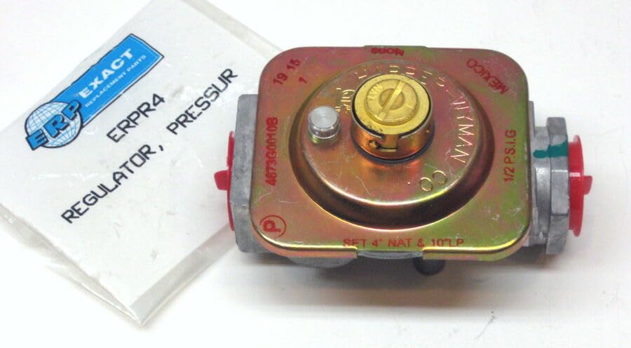 Harper 4600S0004 - Regolatore di pressione del gas, 1,9 x 1,9 cm, naturale, 10,2 cm, LP da 25,4 cm, ERPR4