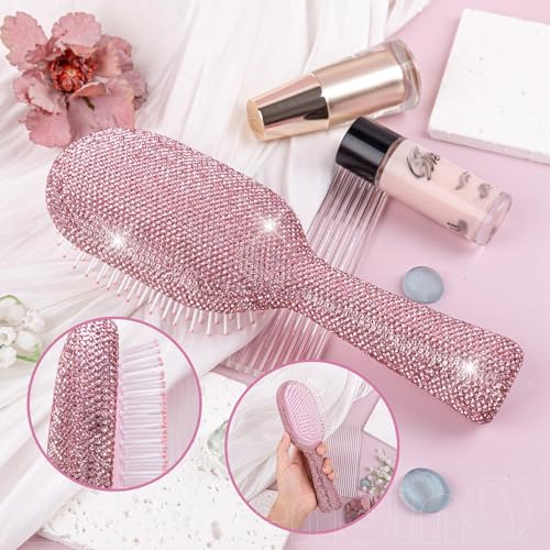 Peine rosa con strass decorativo Bling 9.06 in miniatura 3
