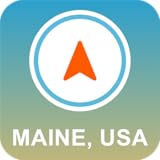 Keine Roaming-Kosten. Maine, USA Offline-GPS