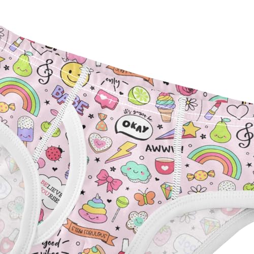 Boys' Exclusive Briefs Toddler Underwear 95% Combed Cotton Boxerbriefs 2T Girl Text Pattern 554