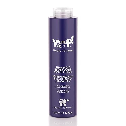 YUUP! - Champú Blanqueador para Perros y Gatos de Pelo Blanco, 500 ml, Anti-Amarilleo, Limpia la Piel, Nutre…