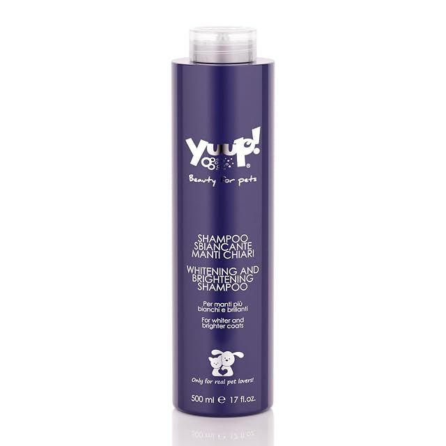 YUUP! - Champú Blanqueador para Perros y Gatos de Pelo Blanco, 500 ml, Anti-Amarilleo, Limpia la Piel, Nutre…