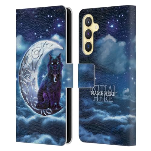 Etui portefeuille personnalisable Galaxy S23 FE avec fentes cartes motif Chat Noir