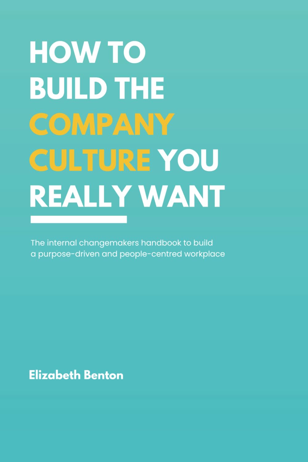 How to Build The Company Culture You Really Want: The internal changemakers handbook to build a purpose-driven and people-centred workplace
