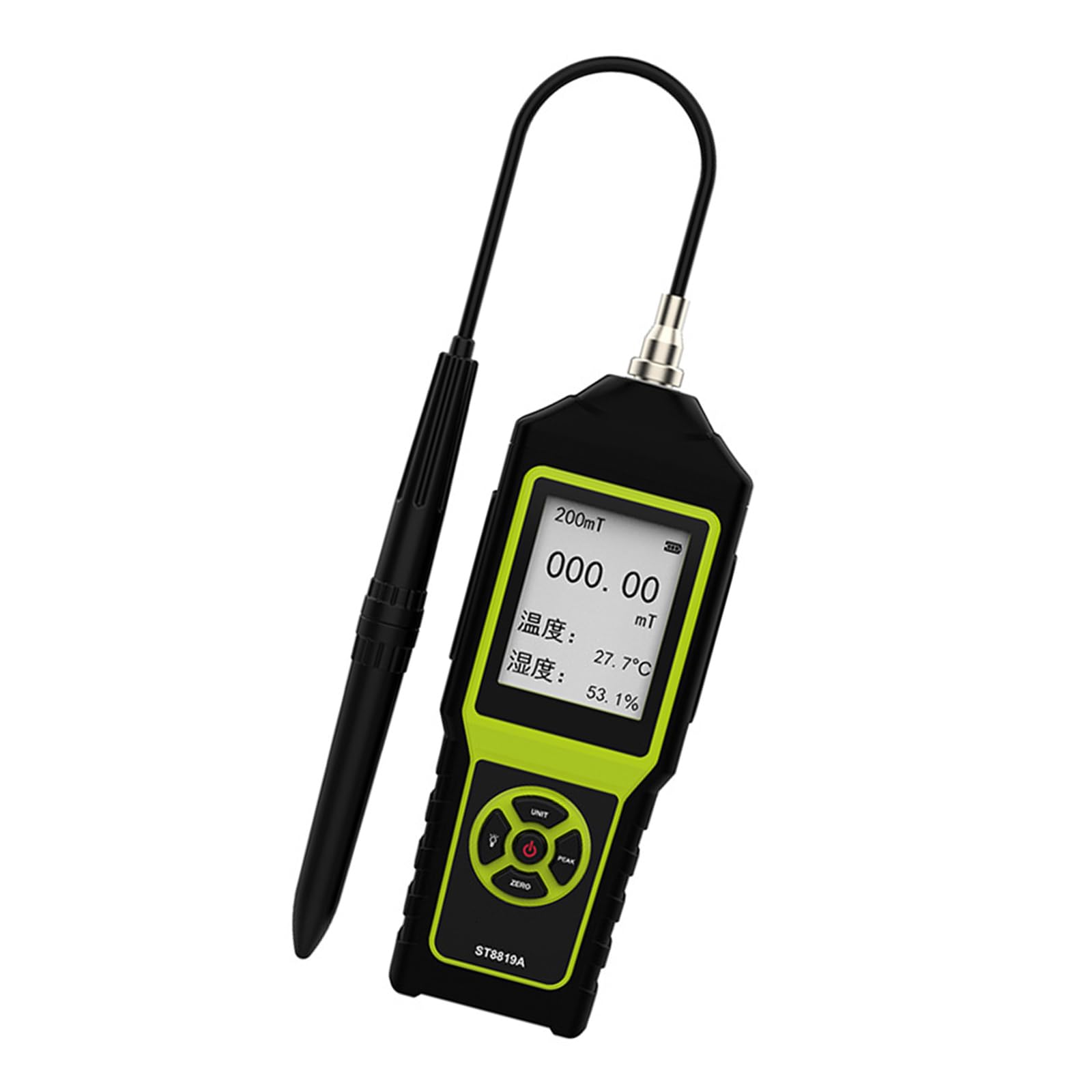 Medidor de campo magnético profesional con amplia pantalla LCD para uso en laboratorio educativo de alta precisión
