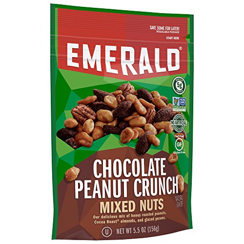 Emerald Nuts, Salty Sweet Chocolate Peanut Butter Mixed Nuts, 5.5 Ounce Resealable Bag #TOP3