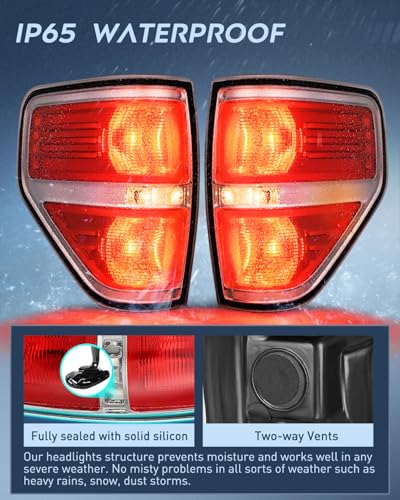 Image of Nilight Taillight Assembly for 2009-2014 Ford F150 Driver & Passenger Side