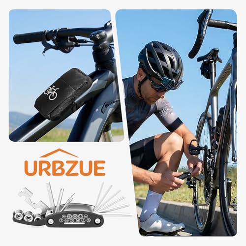 URBZUE Multiherramienta Bicicleta, 16 en 1 , Kit de Reparación de Pinchazos, Neumáticos Palancas, Parches y Bolsa, Montaña Accesorios Bicicletas - imagen 7