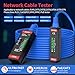 Network Ethernet Cable Tester for LAN RJ45 RJ11 CAT5 CAT5E CAT6 CAT6A CAT7, Ethernet Wire Tester Tool UTP/STP Continuity Test for Telephone Line Finder Home Repair (HT812A)