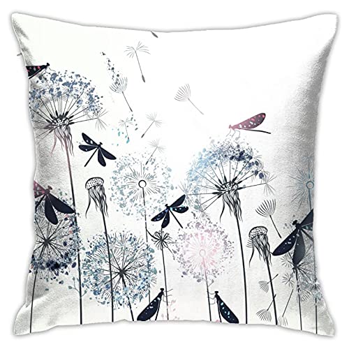 Dragonfly Throw Pillow Cover Couch Pillow Case Square Outdoor Pillow Sofa Bed Lumbar Pillowcase Decorative 18 X 18 Inch #TOP29