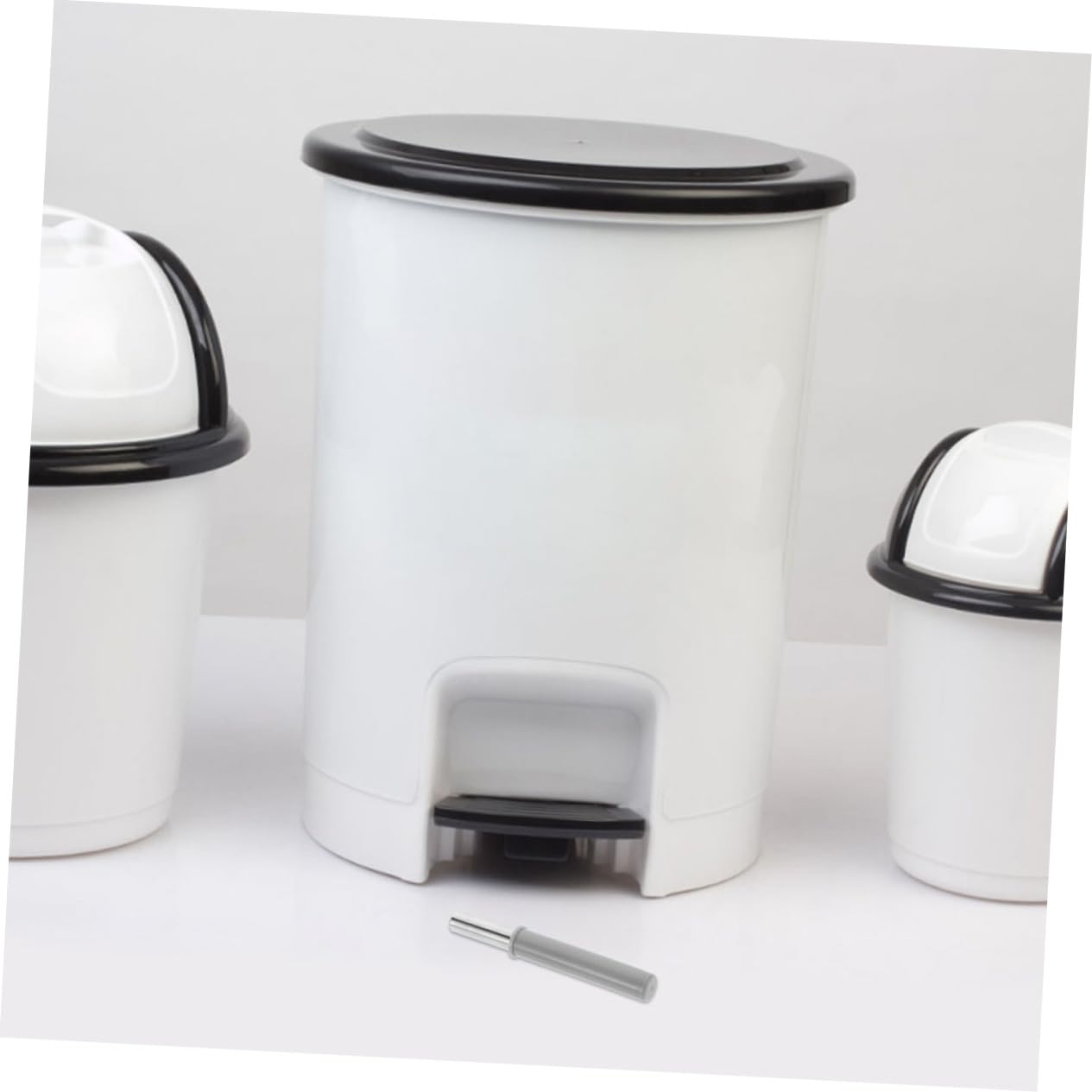 Ciieeo 2pcs Soft Closing System for Trash Can Stainless Steel Damper Accessory for Kitchen Silent Garbage Can