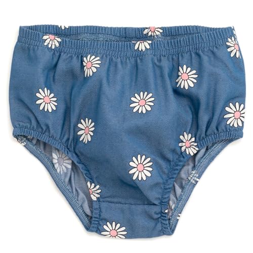 Disney Winnie The Pooh Floral Baby Girls Chambray Dress and Diaper Cover Outfit Set Newborn to Infant4