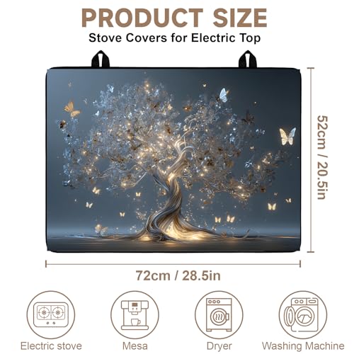 Image of Stove Burner Covers Non-Slip Electric Cooktop Protector Mat (Tree of Life)