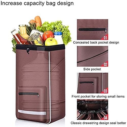 QHYTL Einkaufstrolley Multifunktions-Einkaufswagen Klappbarer tragbarer Faltbarer Allzweckwagen mit Rädern Trolley… – Bild 5