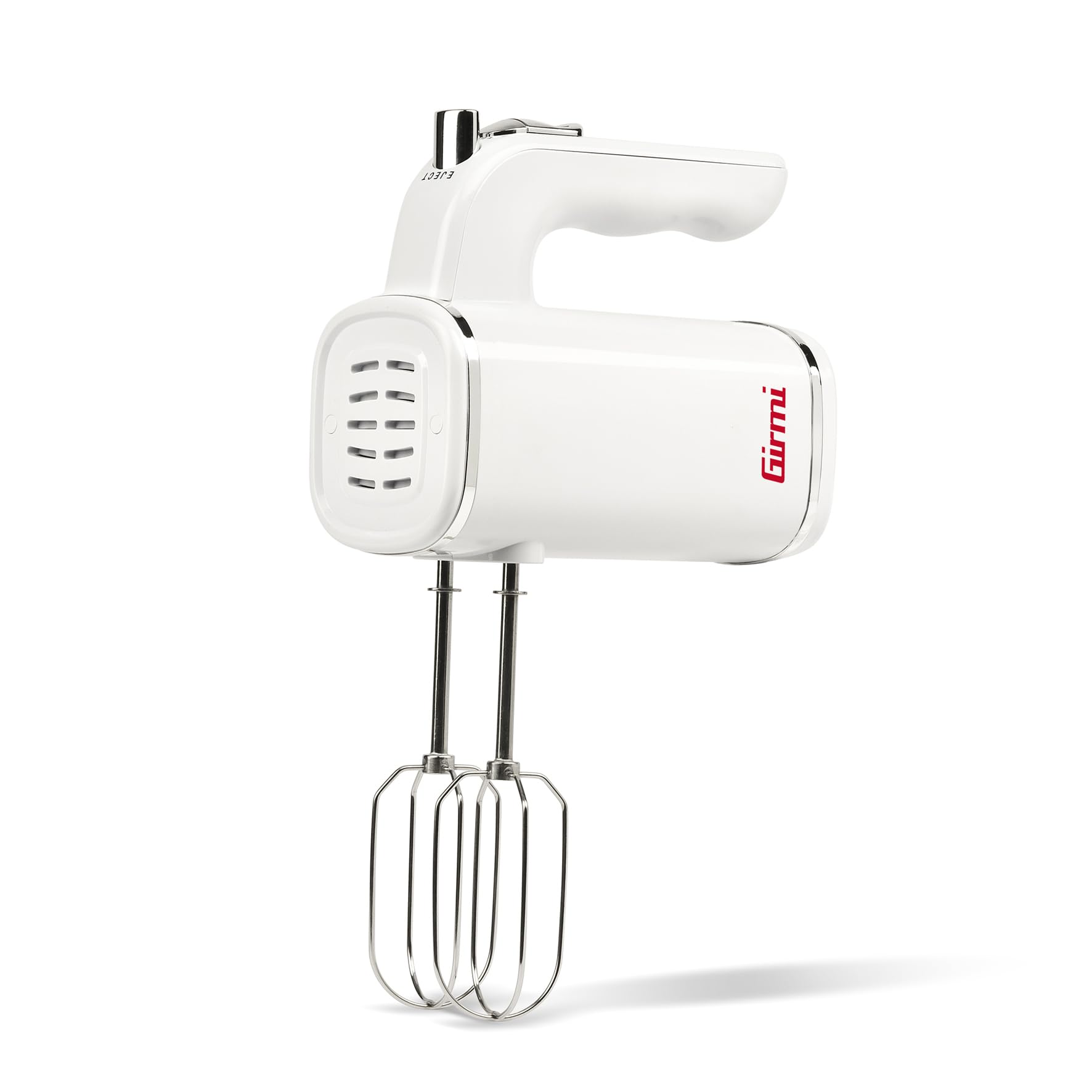 Girmi SB04 Sbattitore Elettrico, 150W, Sbattitori Inox per montare panna ed albumi, Funzione Turbo, Ganci Inox per impasti dolci e salati, 5 Velocità, Bianco
