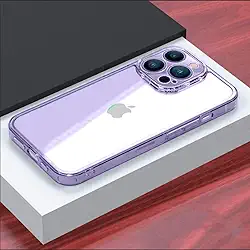 Capa transparente de vidro temperado de luxo para iphone 14 11 12 13 mini pro xs max x xr capa dura transparente para iphone 14 7 8 plus fundas, roxo claro, para iphone 13 pro