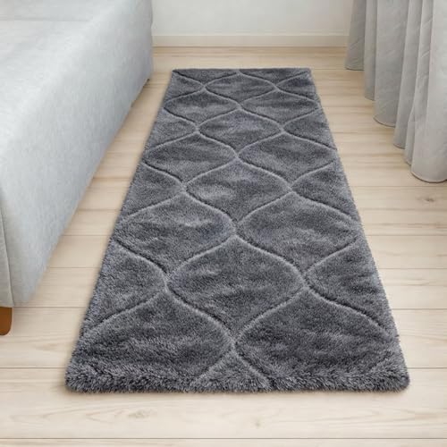 Image of Fluffy Silky Micro Fiber Polyster Carpet /Runner for Bedroom, Study Room, Playing Room, Guest Room ETC. 2x6 feet Feet, (P-11)