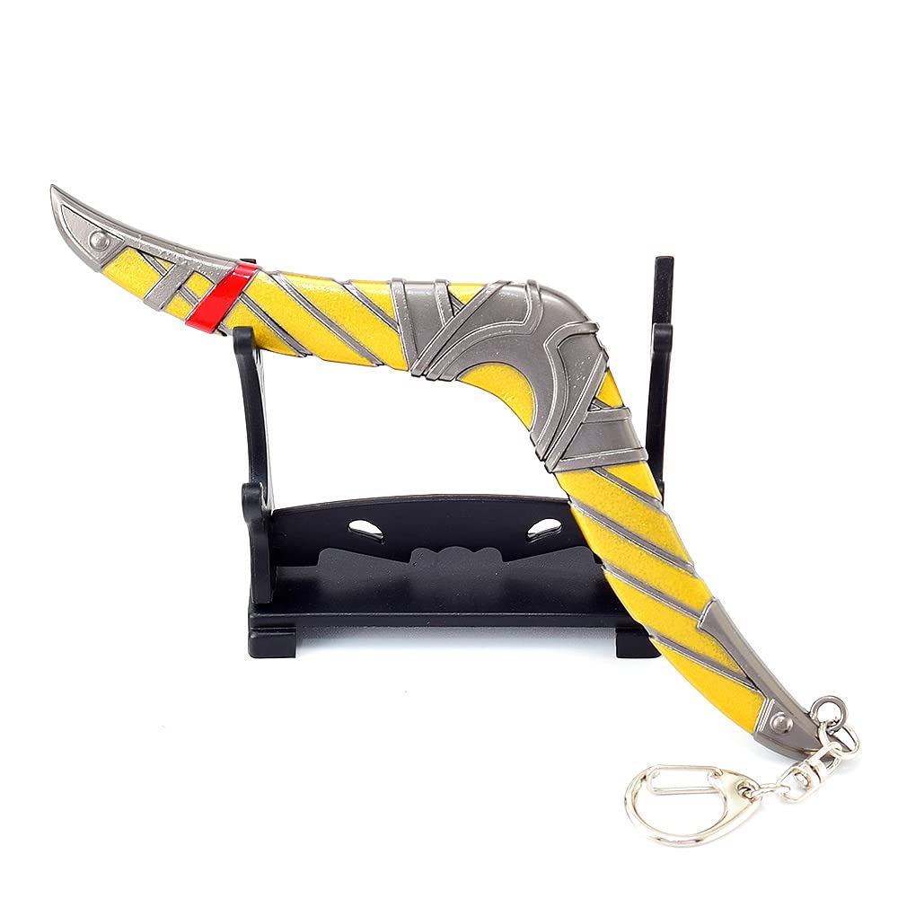 Legend of Zelda Link Weapon Sword Dagger Knife Spear Sheild Action Figure Game Collection Desk Room Decoration Backpack Pendant Gift (Zelda Link Boomerang Keychain Version)