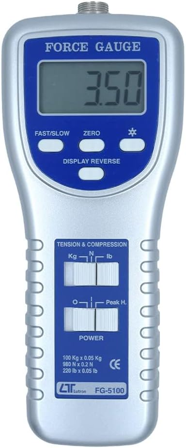 Electronic Digital Force Gauge (Range: 100 KG) for Tension Spring, Peel Testing, Compression Spring, Bearing Torque Alongwith Factory Calibration Certificate | Model: FG-5100