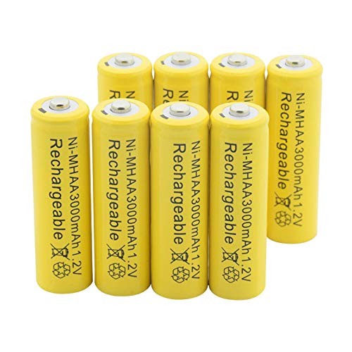 1.2v 3000mah NI Mh Aa Batterie, Wiederaufladbare Batterien Zelle für Taschenlampe Auto Razor Mp3 Mp4 8Pcs